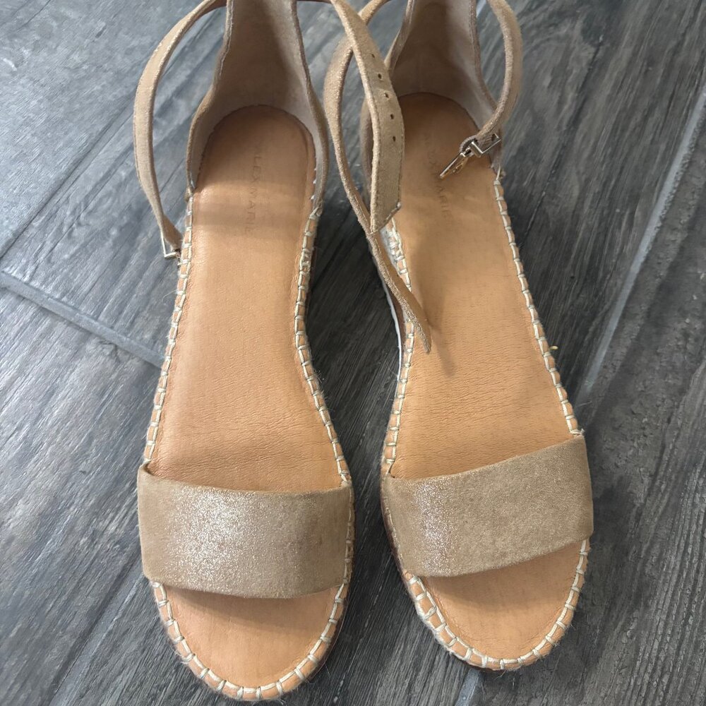 Alex Marie Light Gold platform sandals size 10
